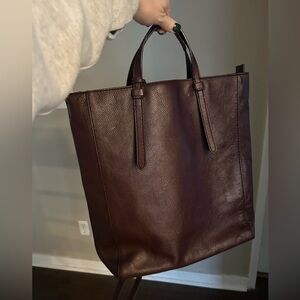 Maroon Fossil backpack purse